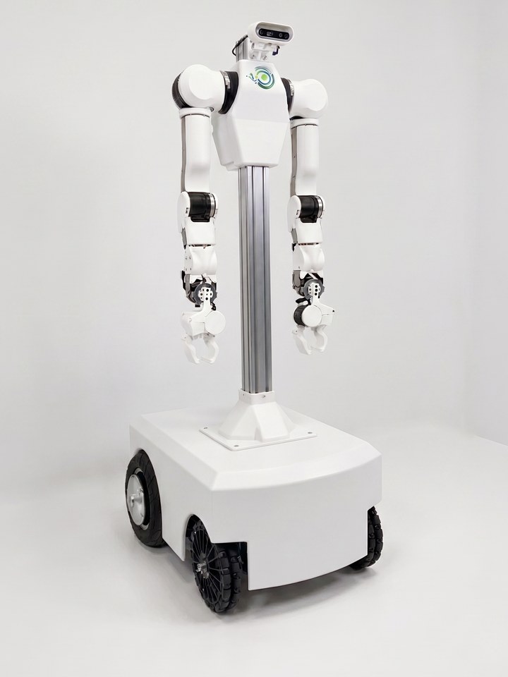 Yuri Mobile — bimanual 8-DOF arms on the wheeled MobileBase platform